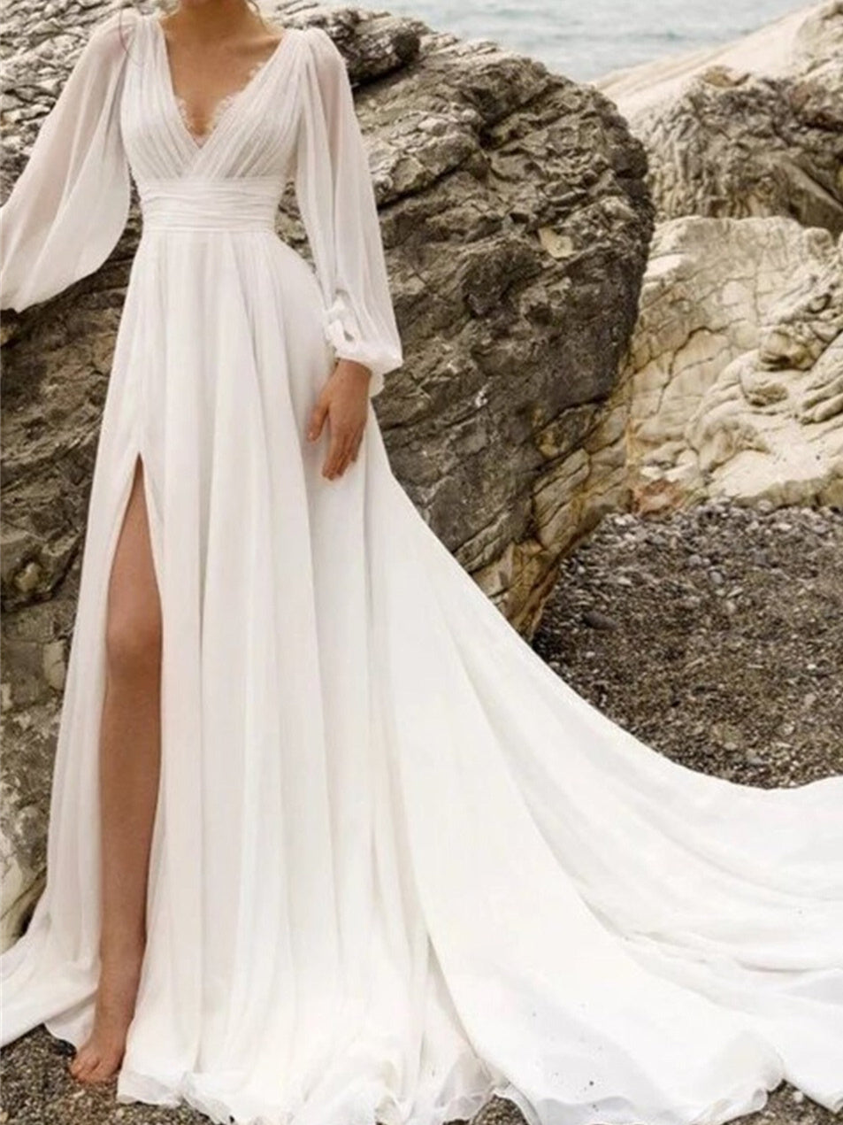 Zaira | Boho Langen Ärmeln Maxikleid