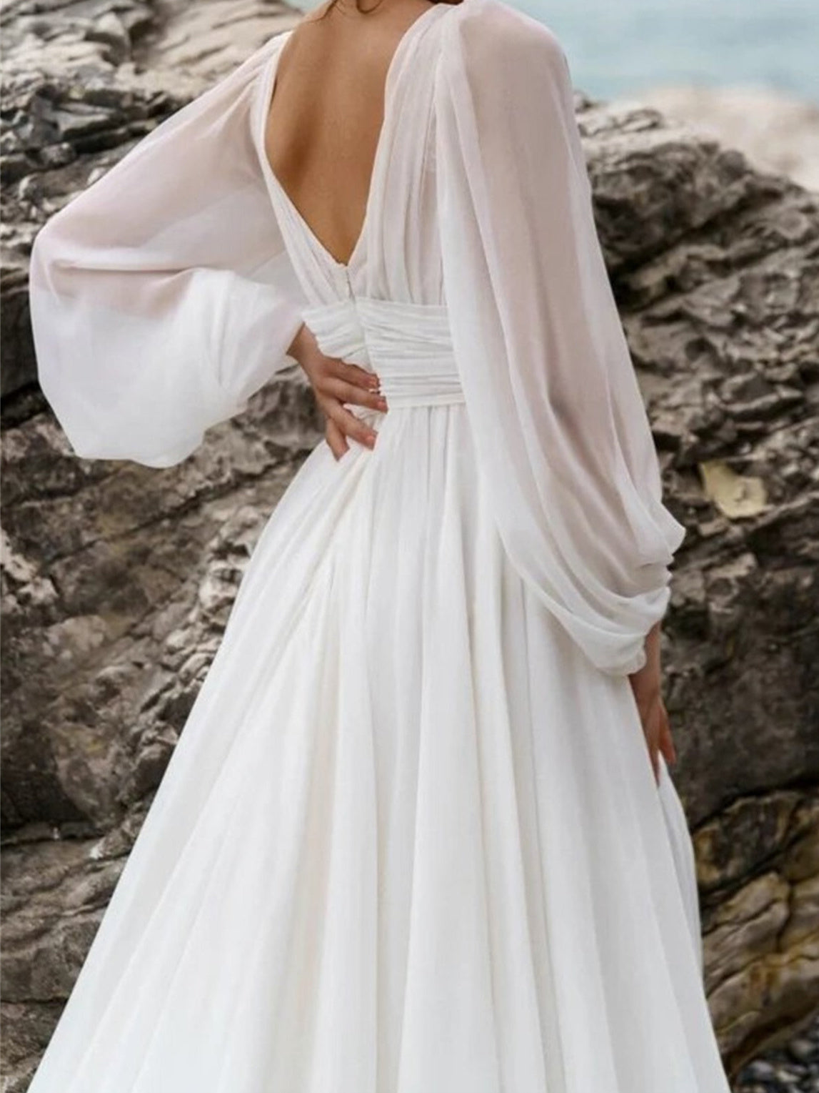 Zaira | Boho Langen Ärmeln Maxikleid