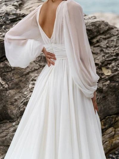 Zaira | Boho Langen Ärmeln Maxikleid