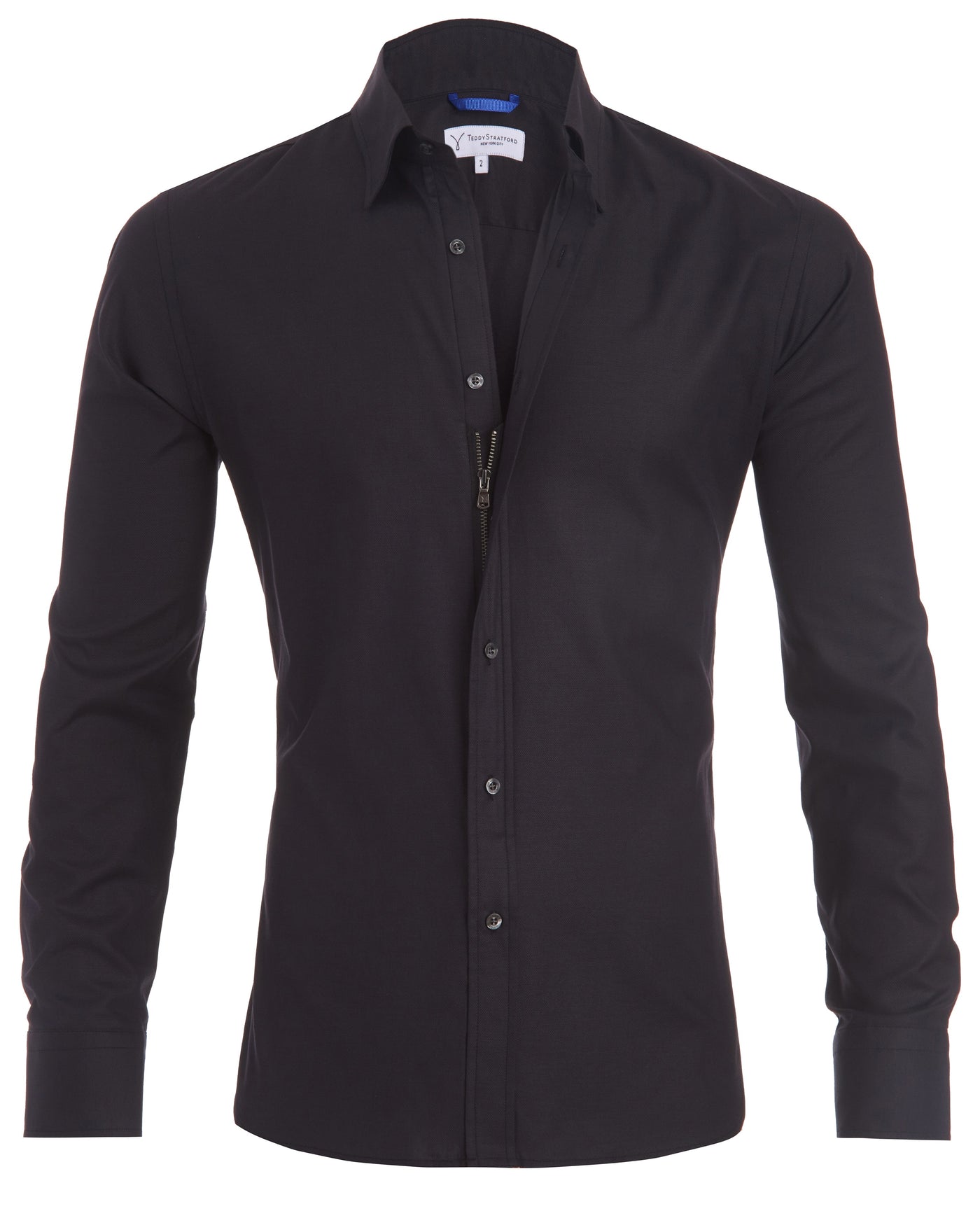 Arjan | Hemd – Zip Fit, Sportlich Bequem aus Baumwollmix
