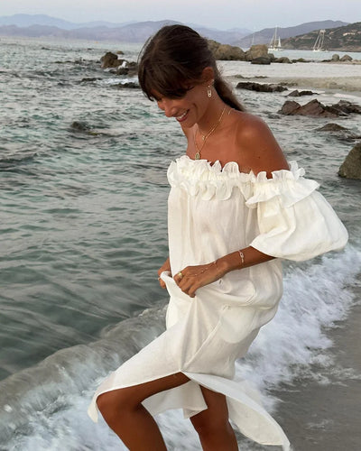 Camille | Maxikleid Sommer mit Off-Shoulder-Ausschnitt für Damen