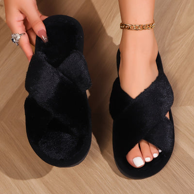 Dorothea | Elegante Hausschuhe mit offener Zehenpartie