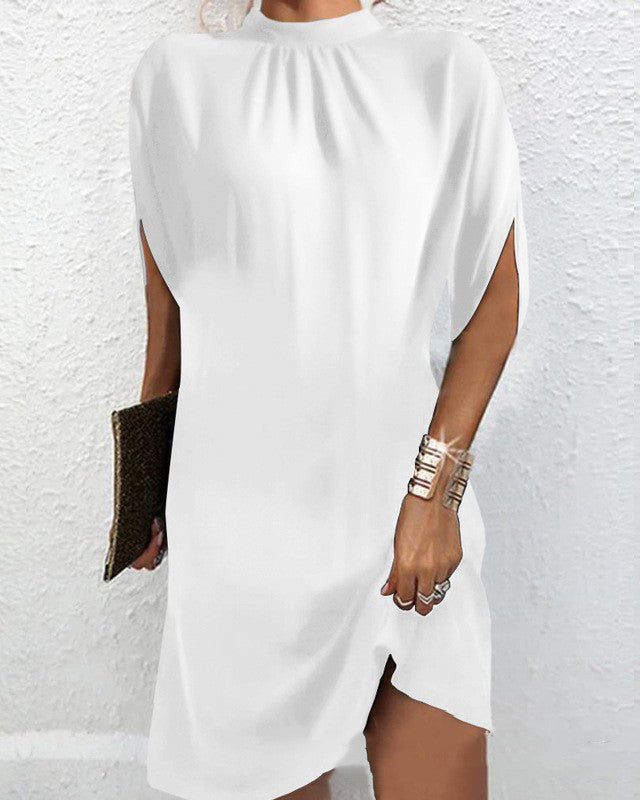 Hacinta | Damenkleid mit Fledermausärmeln – Leichter Stoff, Minimalistisch