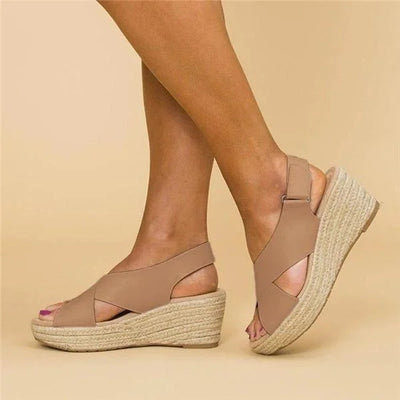 Isadora | Sandalen Orthopädische Sommerschuhe mit Weichem Fußbett und Eleganten Keilabsatz