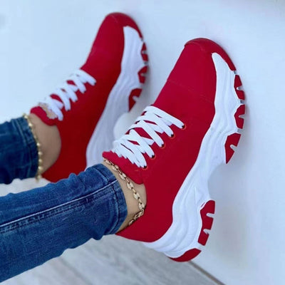 Serena | Sport-Sneakers Orthopädisch mit Plateau, Rundzehen, Gummisohle