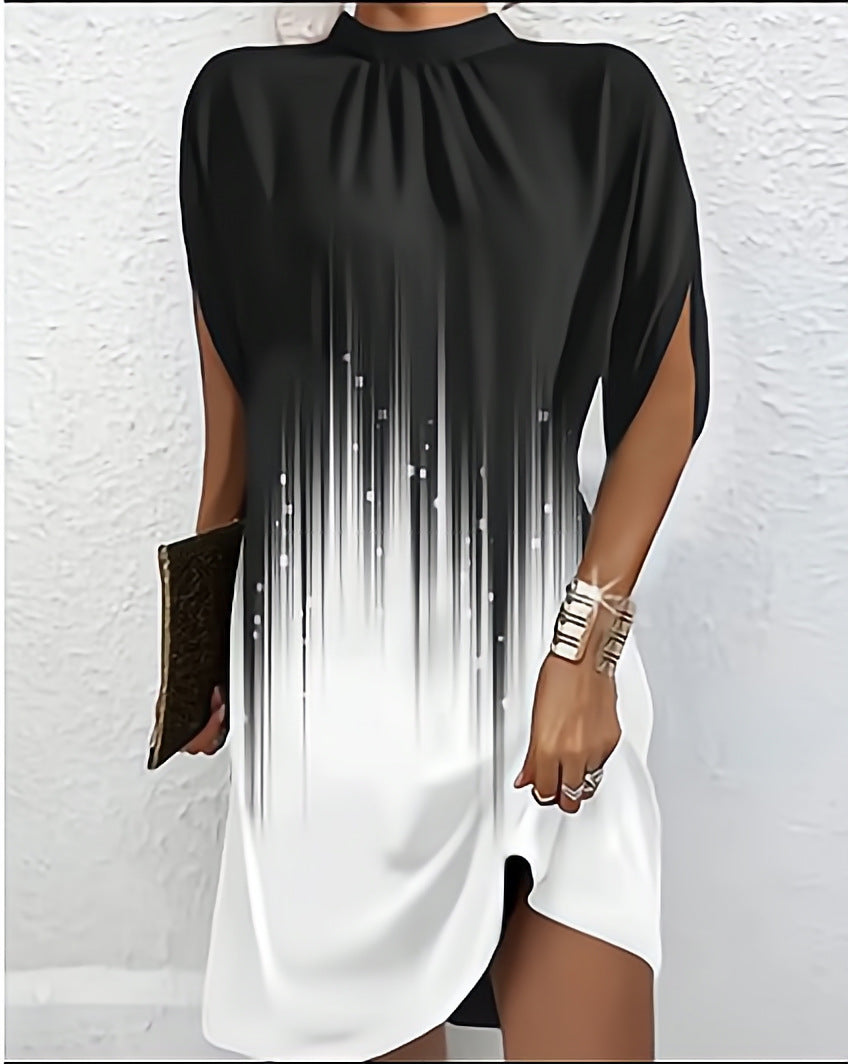 Hacinta | Damenkleid mit Fledermausärmeln – Leichter Stoff, Minimalistisch