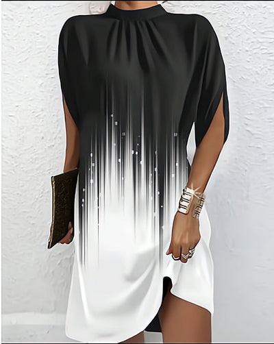 Hacinta | Damenkleid mit Fledermausärmeln – Leichter Stoff, Minimalistisch
