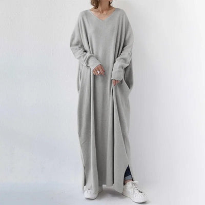 Nicole | Langes Kleid mit langen Ärmeln