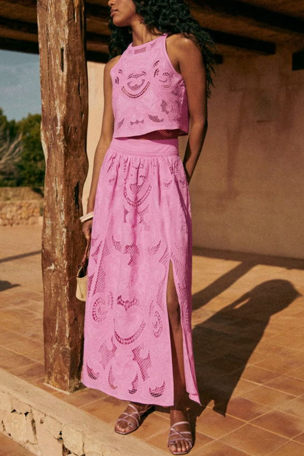 Florenz | Damen Set aus Spitze in Rosa