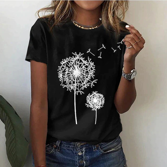 Sommer T-Shirt | Damen Oberteile mit Rundhalsausschnitt 6
