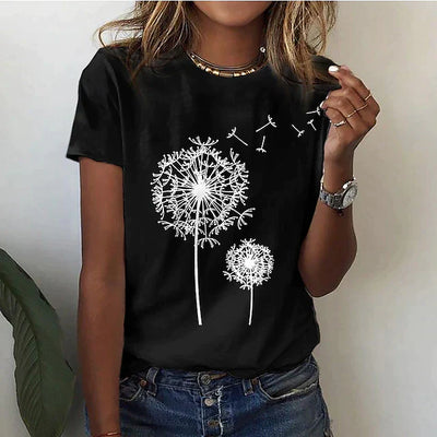 Sommer T-Shirt | Damen Oberteile mit Rundhalsausschnitt 6