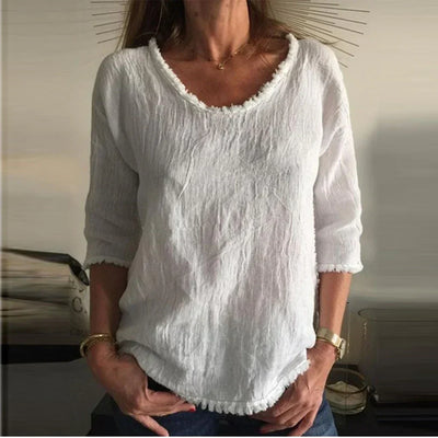 Lino | Elegantes Leinentop für Damen – Schickes Oberteil in Naturfarbe 6