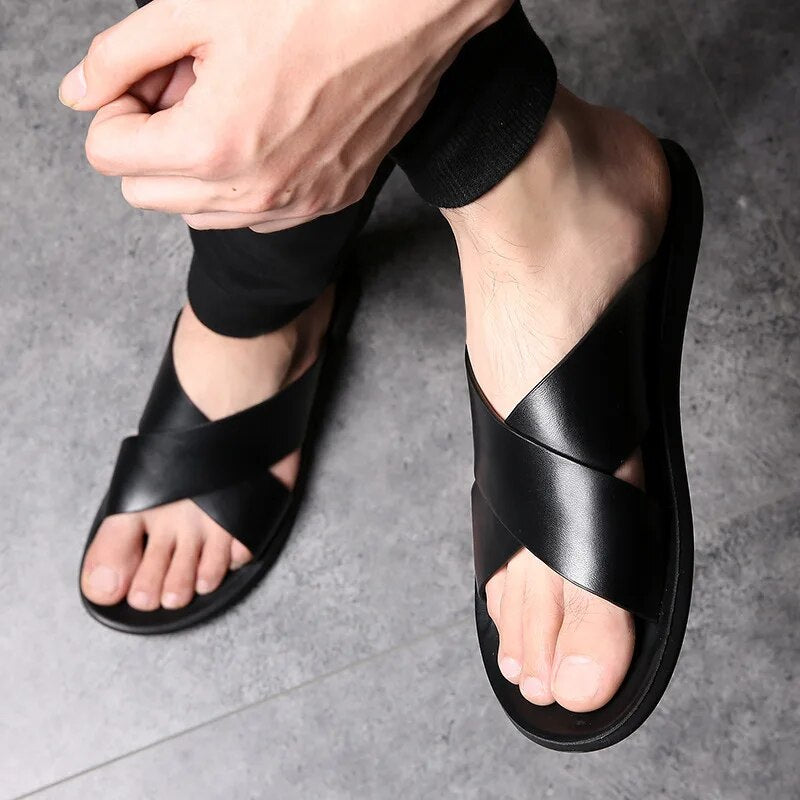 Jan | Damen Ledersandalen mit Anti-Slip Sohle