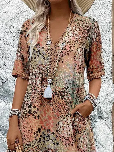Harper | Midi Kleid – Baumwolle, Floral, Elegante Damenmode