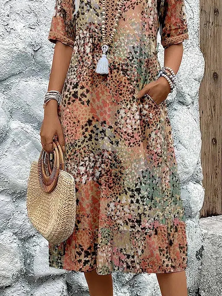 Dorothea | Lebendiges mittellanges Kleid