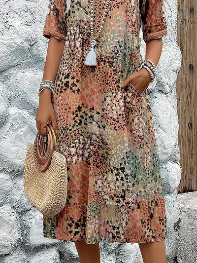 Dorothea | Lebendiges mittellanges Kleid