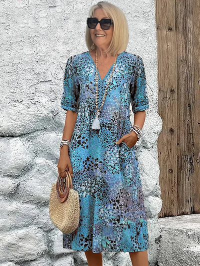 Harper | Midi Kleid – Baumwolle, Floral, Elegante Damenmode