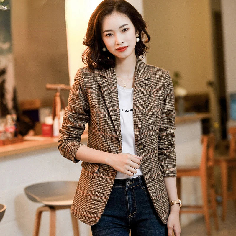 Carola | Karierter Blazer