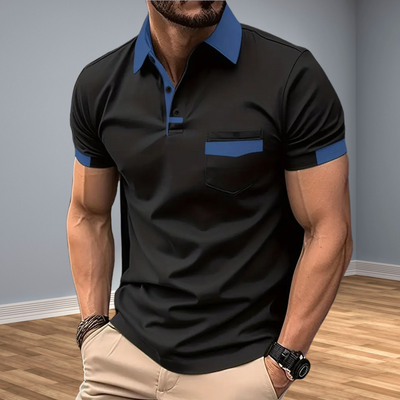 Maison | Zeitlose schlanke Passform mit Kontrastverkühlungen Poloshirt