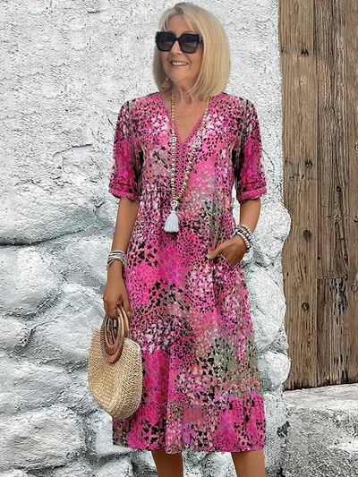 Harper | Midi Kleid – Baumwolle, Floral, Elegante Damenmode