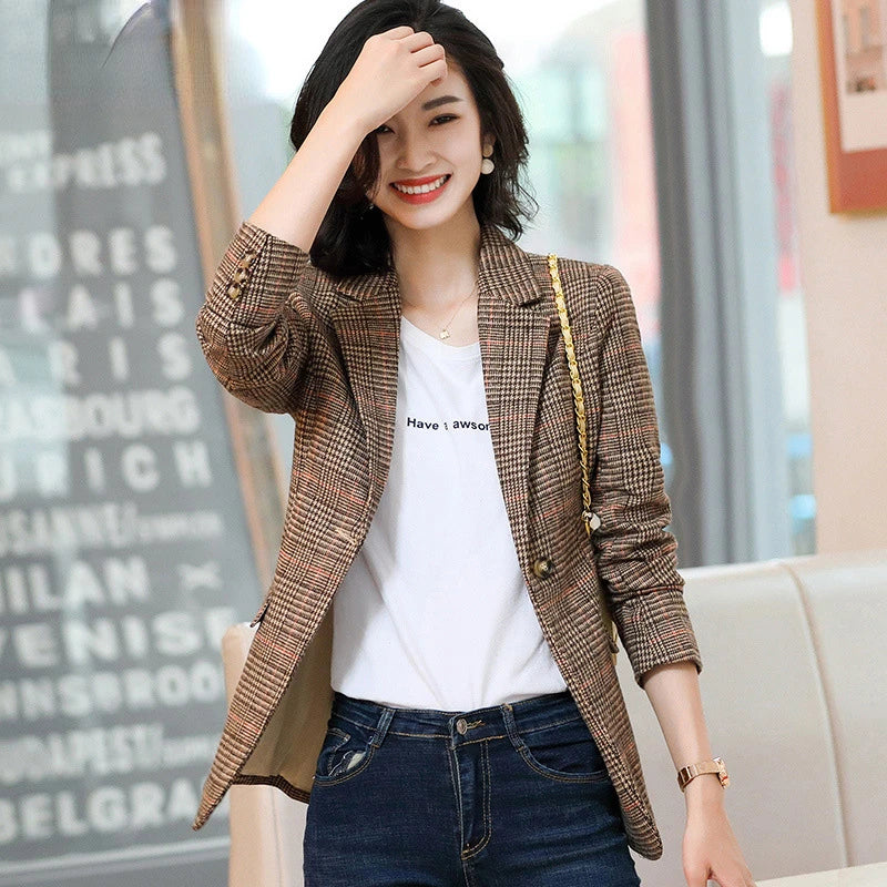 Carola | Karierter Blazer