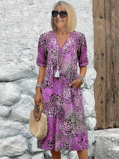 Harper | Midi Kleid – Baumwolle, Floral, Elegante Damenmode