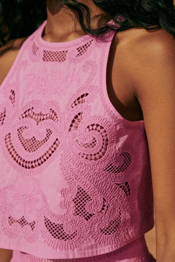 Florenz | Damen Set aus Spitze in Rosa