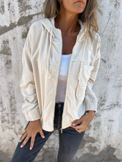 Tova | Jacke  Weicher Cordstoff, Lässige Passform mit Kapuze