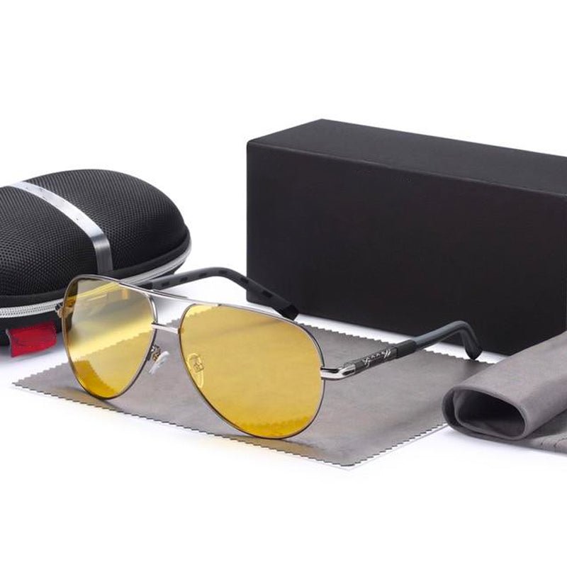 Caleb Sonnenbrille Herren – Polarisierte Edelstahl Pilotenbrille mit UV400 Schutz-5
