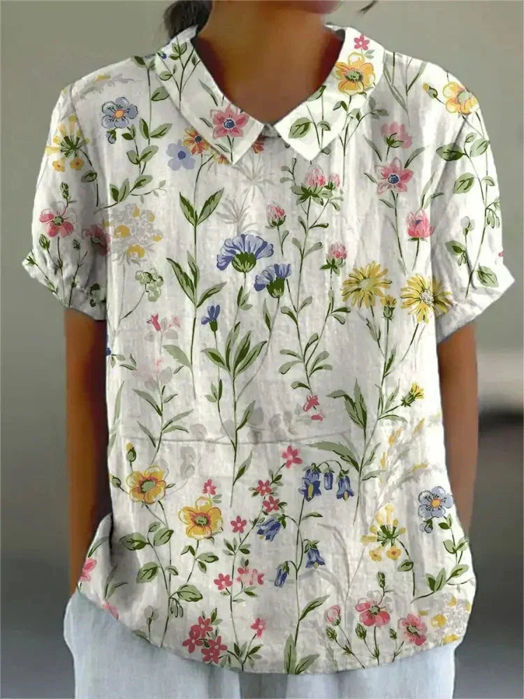Dämpfer | Damen Top mit Blumendesign – Leicht und Atmungsaktiv