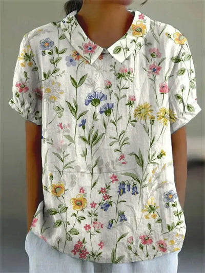 Dämpfer | Damen Top mit Blumendesign – Leicht und Atmungsaktiv