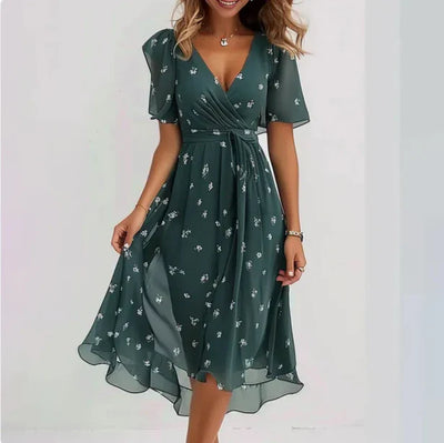 Eva | Festliches Damenkleid mit V-Ausschnitt