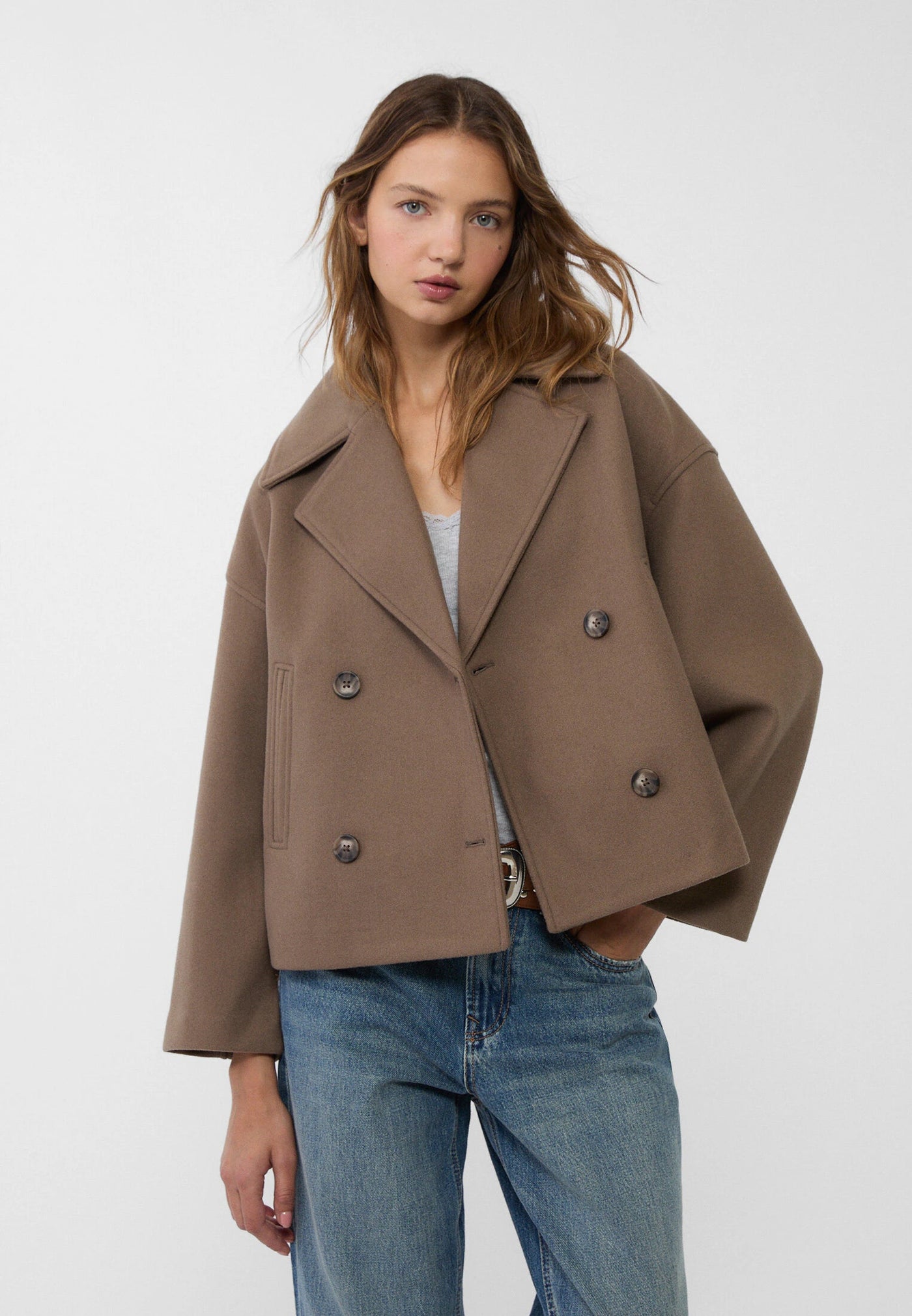 Elina | Kurze Jacke Doppelbrust Stil