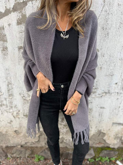 Rebecca | Jacke Warm und Bequem mit Fransen