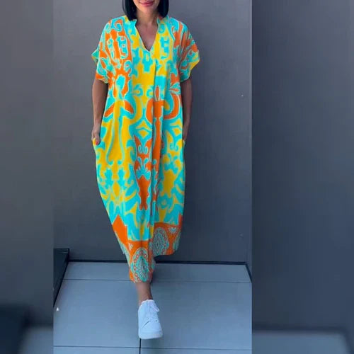 Frieda | Elegantes geblümtes Kleid