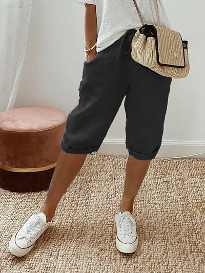 Lena Baumwollshorts Damen – Atmungsaktiv, Entspannte Passform, Praktische Seitentaschen-1