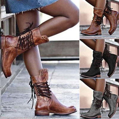 Louisa | Lederstiefel Damen Schwarz