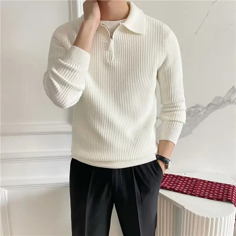 Laura | Strickpullover mit halblangem Reißverschluss