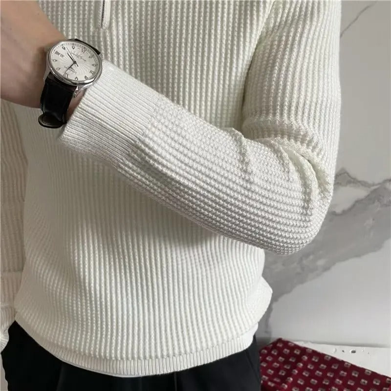 Laura | Strickpullover mit halblangem Reißverschluss