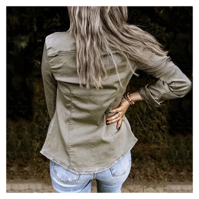 Heidi | Jeansjacke Hochwertiger Denim, Schwarz