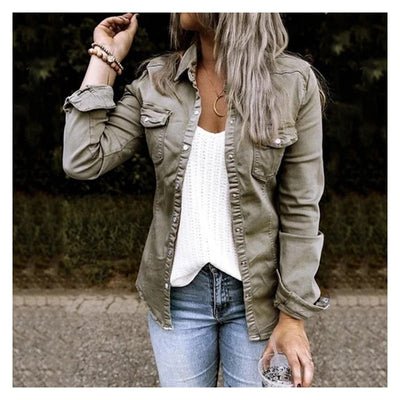 Heidi | Jeansjacke Hochwertiger Denim, Schwarz