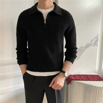 Laura | Strickpullover mit halblangem Reißverschluss