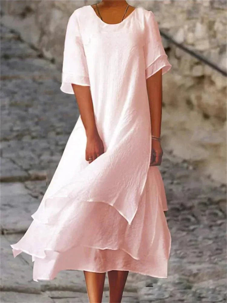 Maya | Maxikleid Sommer Damen Langarm, Fließendes Kleid für Eleganz und Komfort-5