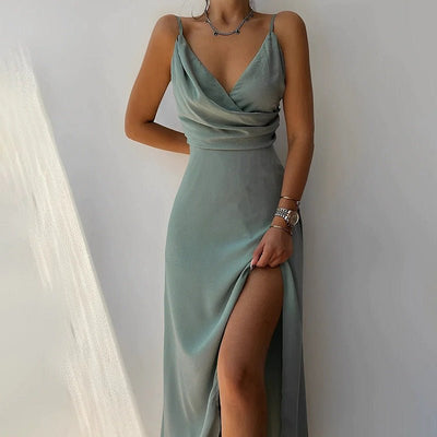 Callie Maxikleid – Verführerischer V-Ausschnitt, Elegantes Design-6