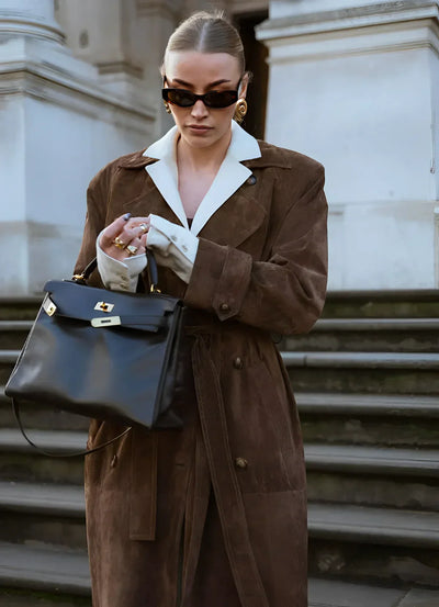 Antonia | Trenchcoat aus Wildleder
