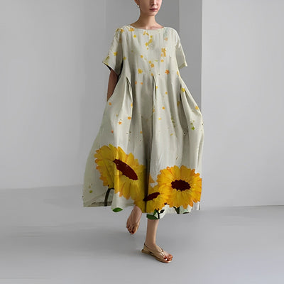 Naomi | Maxikleid Sommer im Boho Stil mit Blumenmuster für Damen