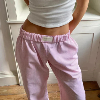 Samantha Leinenhose Damen – Fließender Schnitt, 100% Leinen, Elegant-1