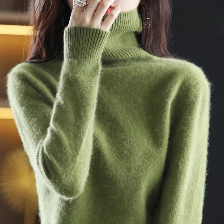 Ella | Kaschmir-Pullover mit hohem Halsausschnitt