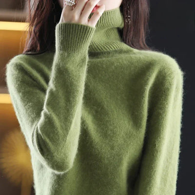 Ella | Kaschmir-Pullover mit hohem Halsausschnitt