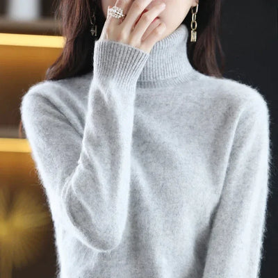 Ella | Kaschmir-Pullover mit hohem Halsausschnitt